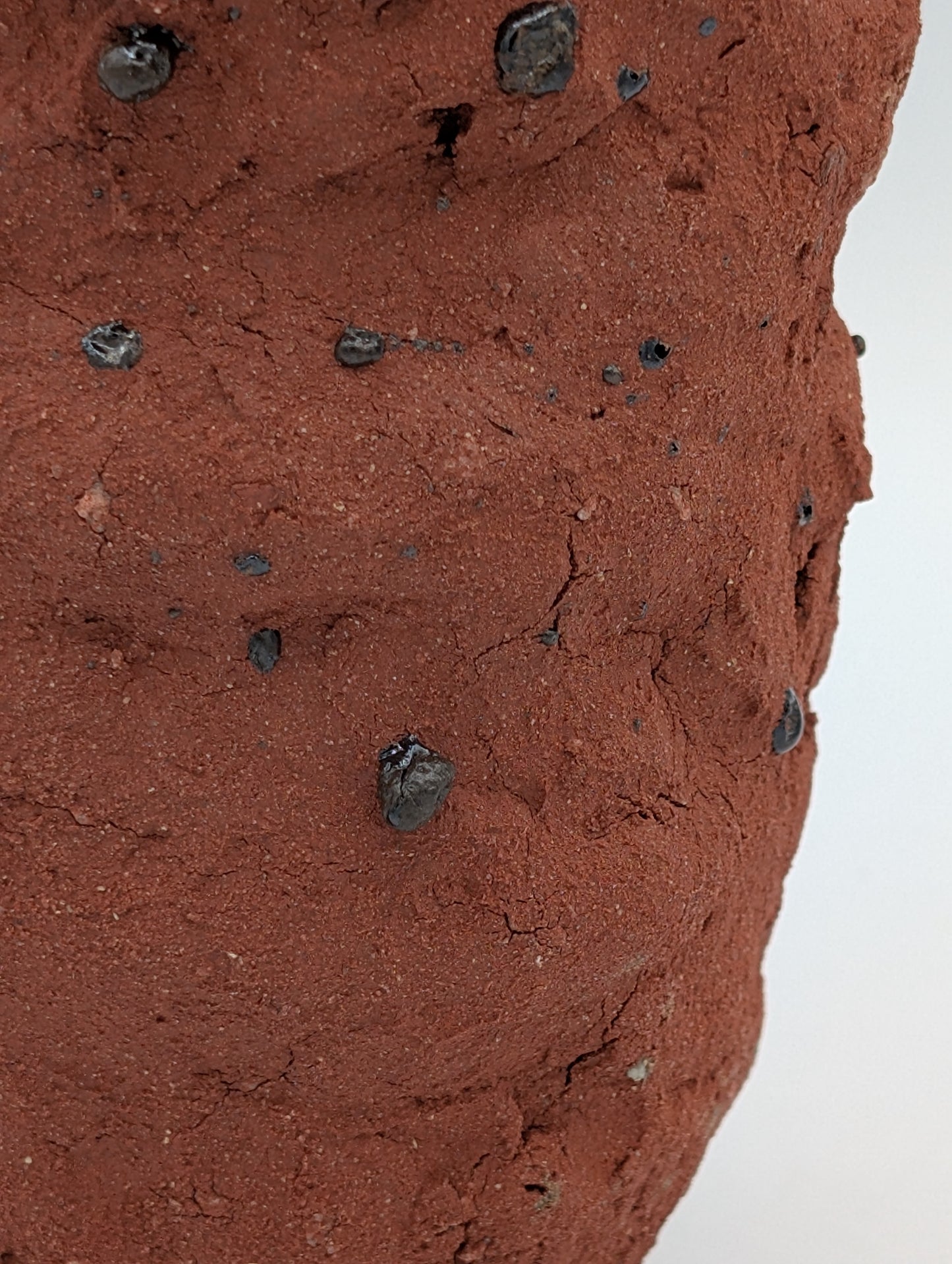 Piece 1702 – Wild Red Clay Vessel with Lake Erie Inclusions