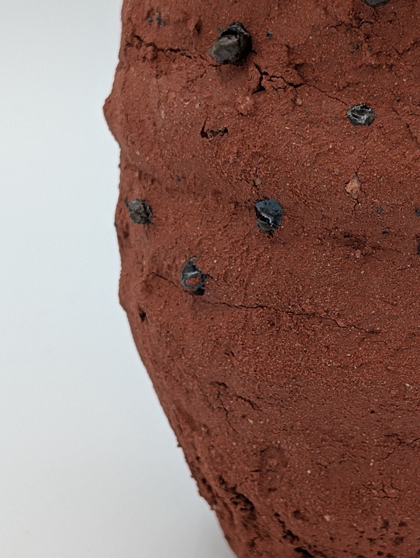 Piece 1702 – Wild Red Clay Vessel with Lake Erie Inclusions