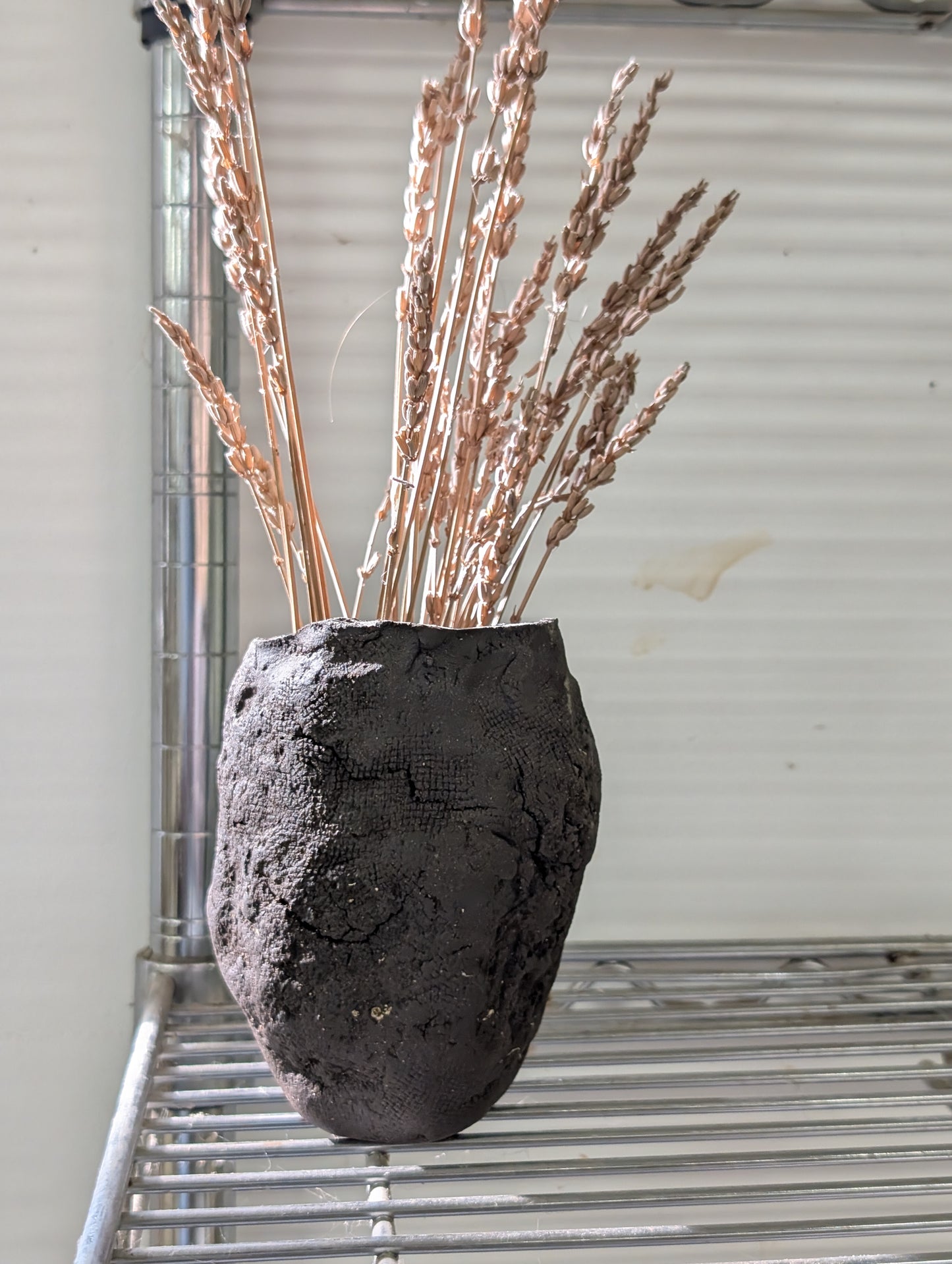 Ceramic Piece 1758 Sculpture Based Black Clay