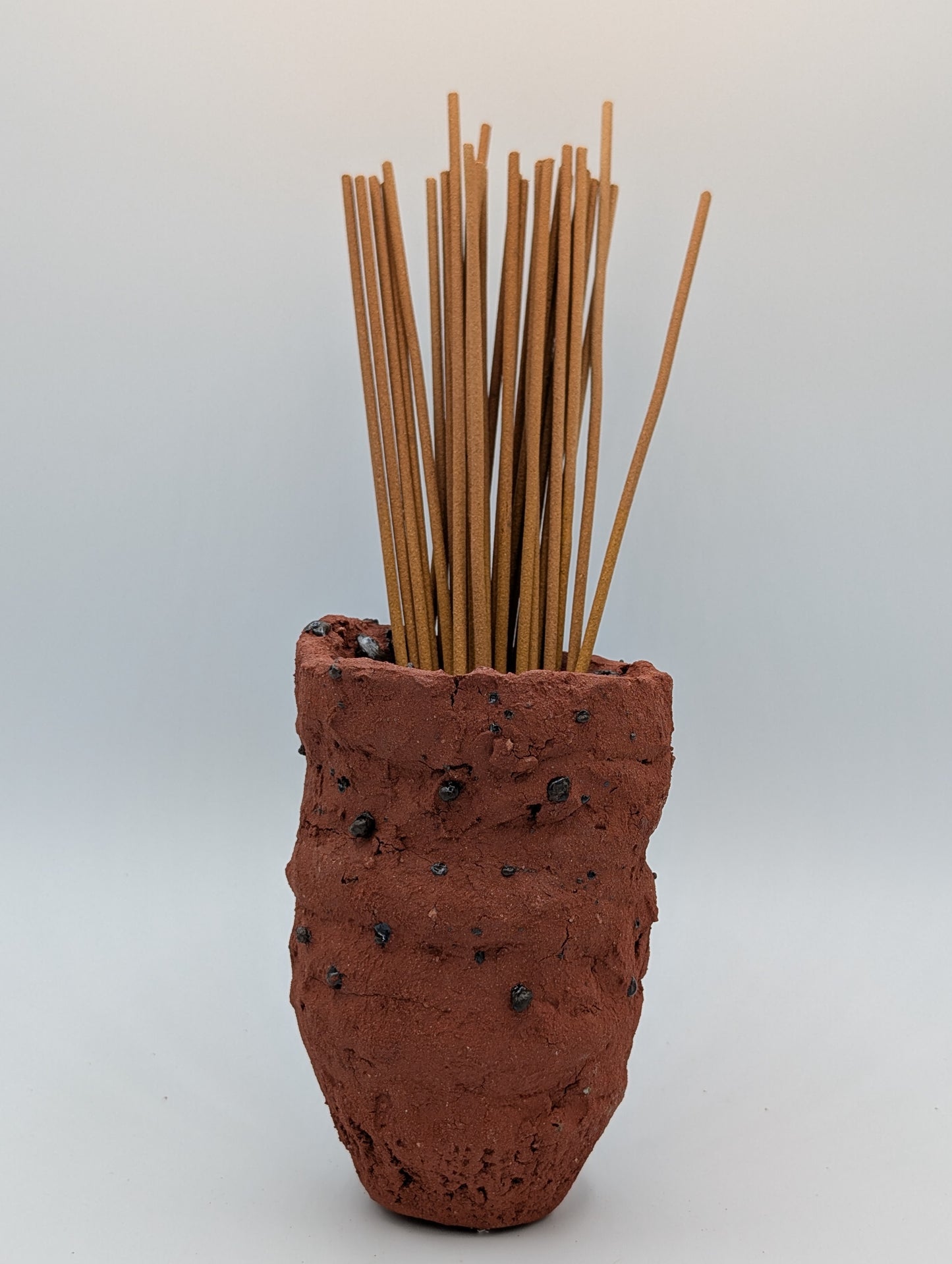 Piece 1702 – Wild Red Clay Vessel with Lake Erie Inclusions