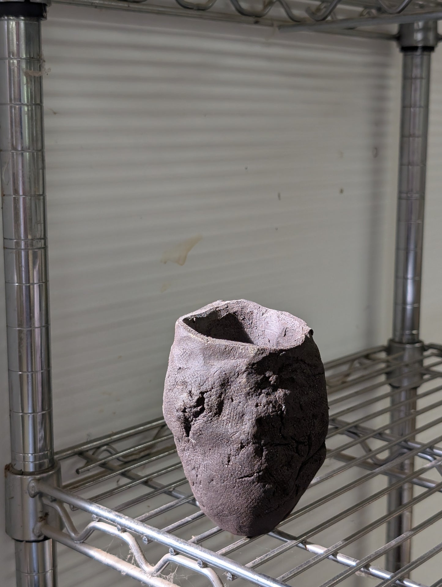 Ceramic Piece 1758 Sculpture Based Black Clay
