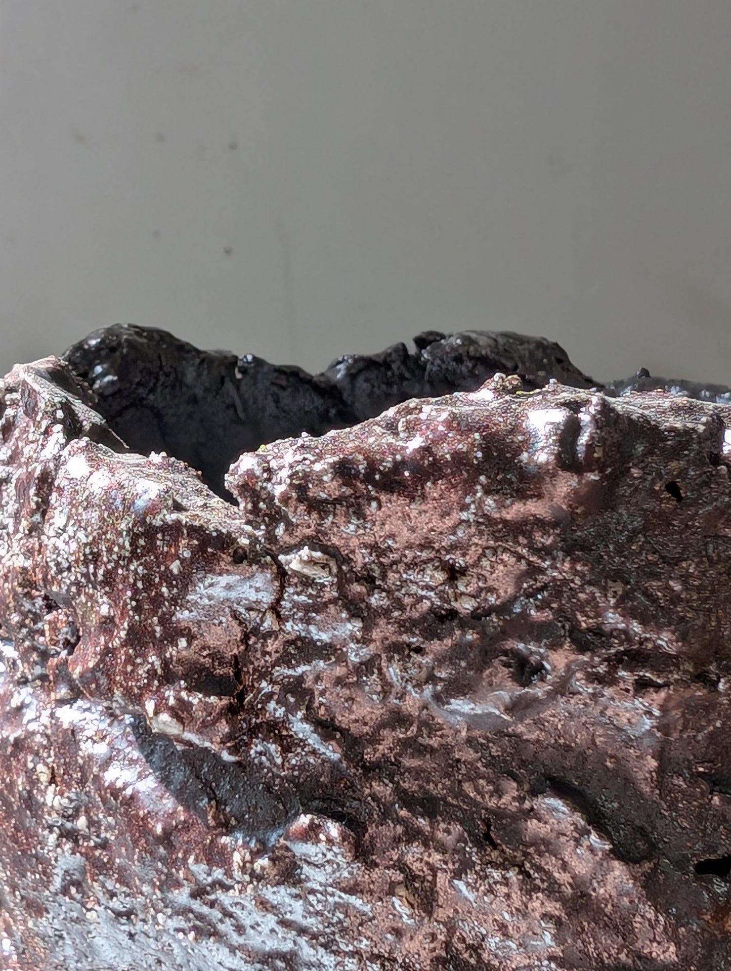 Piece 1706 – Salt-Fired Wild Clay Vessel with Metallic Sheen